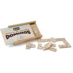 Jeujura - jeu de dominos en bois - coffret en bois - garon et fille - a partir de 3 ans