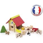 Jeujura - petite ferme en bois avec animaux - 70 pi�ces