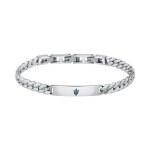 Bracelet homme - maserati - collection jewels - acier - ip bleue - 22 cm