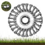 Jiatzocn 6 pouces tte de dsherbage fil dacierbrosse de roue de fil dacier universel mtal fixation ...