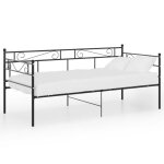 jili neuf cadre de canap - lit convertible - contemporain - clic - clac intrieur noir mtal 90x200 ...