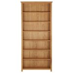 Jill4445 porte - livre - bibliothque  7 niveaux 90x225x200 cm bois de chne massif