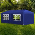 Jill - meuble tonnelle tente de rception - pavillon barnum 3x6 m bleu[9012]