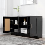 Jim - meuble enfilade - buffet noir 120x305x70 cm aggloméré(2328) Jim - meuble enfilade - buffet noir 120x305x70 cm aggloméré(2328)