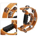 Jingles - salalis - tambourin � double rang�e - 20 paires de jingles - poign�e ergonomique - imitation ...