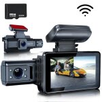 Jinzdasu wifi cam�ra de voiture - double cam�ra 1080p + 480p dash camavec carte 32go wdr enregistrement ...
