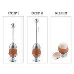 Joejis kitchen stainless steel egg tacker cutter and separator for hard boiled / calf baking includes ...