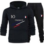 Jogging enfant - france - noir - sweat à capuche - pantalon élastiqué - taille 4 - 14 ans Jogging enfant - france - noir - sweat à capuche - pantalon élastiqué - taille 4 - 14 ans