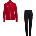 Jogging femme - adidas - aerodry - rouge et noir - respirant - manches longues