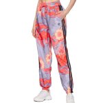 Jogging femme adidas hc4597 - violet / rouge - taille lastique - 100% polyester