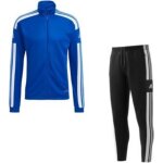 Jogging homme - adidas - aerodry - bleu et blanc - manches longues - respirant