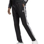 Jogging homme adidas sst tp - noir - coupe classique - ceinture lastique - poches latrales zippes