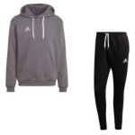 Jogging polaire - adidas - gris et noir - manches longues - respirant - multisport