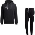 Jogging polaire - adidas - noir - manches longues - respirant - poche kangourou