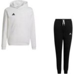 Jogging polaire garon - adidas - blanc - respirant - multisport - capuche rglable