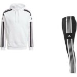 Jogging polaire homme - adidas - blanc et noir - respirant - manches longues - multisport