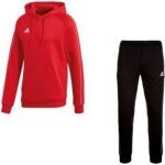 Jogging polaire homme - adidas - rouge et noir - respirant - manches longues - multisport