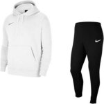 Jogging polaire homme - nike - blanc et noir - respirant - manches longues - multisport