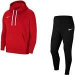 Jogging polaire homme - nike - rouge et noir - respirant - manches longues - multisport