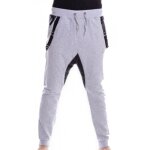 Jogging sarouel - gs7 marshall - gris - simili cuir - confortable - taille lastique