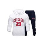 Jogging survtement basketball chicago 23 enfant blanc - - blanc