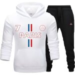 Jogging survtement de football - paris - blanc - manches longues - respirant - enfant