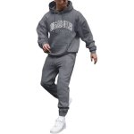 Jogging surv�tement homme 2 pi�ces hiver d�contract� � manches longues sweats � capuche imprim�e et pantalons ...
