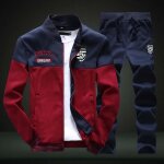 Jogging survtement homme 2 pices sweat shirt + pantalons rouge l
