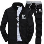 Jogging survtement hommes manches longues imprime grande taille deux pices zipper veste + pantalon ...