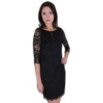 John zack robe mini en dentelle noire