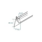 Joint bas de porte double l�vre pour verre 6 mm 1155 mm