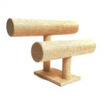 Jonc porte bijoux bracelet montre jute  2 rangs noir 25 x 19