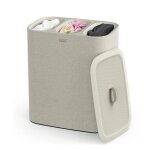 Joseph joseph - panier  linge tota trio en tissu avec 3 compartiments de 30 litres facile  vider et ...