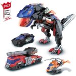 Jouet assemblable vtech switch & go combo - trio le m�ga t - rex sos (3 en 1) pour enfant de 4 ans et ...