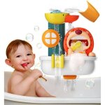 Jouet bain avec tasse jouets sensoriel cascade interactif jouet de baignoire avec fabricant de mousse ...