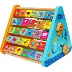 Jouet b�b� en bois 5 en 1 - zgeer - triangle dactivit� boulier alphabet horloge - mixte - 24 mois et ...