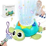 Jouet pour bb - lecoo - jouet rampant tortue avec projecteur musical et lumire - vert - mixte - 6 ...