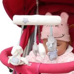 Jouets de bb suspendus avec musique hochets pour poussette doux jouet interactif pour bbs