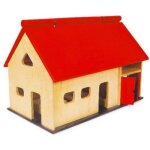 Jouet en bois - legler - grande ferme avec toit ouvrable et portes battantes - mixte - 3 ans et plus