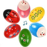 Jouets en bois - zgeer - oeufs de p�ques color�s - 6 pi�ces - d�corations de p�ques - cadeaux pour enfants ...