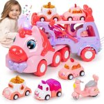 Jouet de camion pour enfant5 en 1 transporteur voiture avec sons et lumires pour cadeau de no�l fille ...