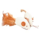 Jouet pour chat - zolux - souris en canvas - 5 cm - multicolore - tissu doux