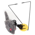 Jouet pour chat souris suspendue à la porte - omabeta - peluche - gris - intérieur - jeux Jouet pour chat souris suspendue à la porte - omabeta - peluche - gris - intérieur - jeux