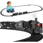 Jouets de circuit train electrique avec fum lumires et son jouet de train  vapeur tlcommande avec ...