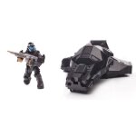 Jouet de construction - megabloks - capsule datterrissage odst - figurine m�tallique - 22 pi�ces - noir ...
