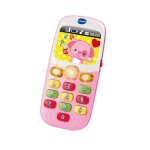 Telephone portable bebe bilingue francais / anglais rose - baby smartphone educatif - sons et lumieres ...