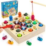 Jeux de p�che en bois - jeux montessori 2 3 ans - jouet �ducatif - s�r et non toxique cadeaux pour filles ...