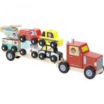 Jouet déveil en bois - vilac - empilauto - camion porteur - rouge - À partir de 2 ans Jouet déveil en bois - vilac - empilauto - camion porteur - rouge - À partir de 2 ans