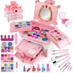 Jouet filles ensemble de maquillage enfants 50 pcs trousse de maquillage cosmtique lavable jouet de ...