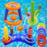 Jouets gonflables pour piscine - cerceau de basket - ball et jeu de lancer de bou�es pour enfant et adulte ...